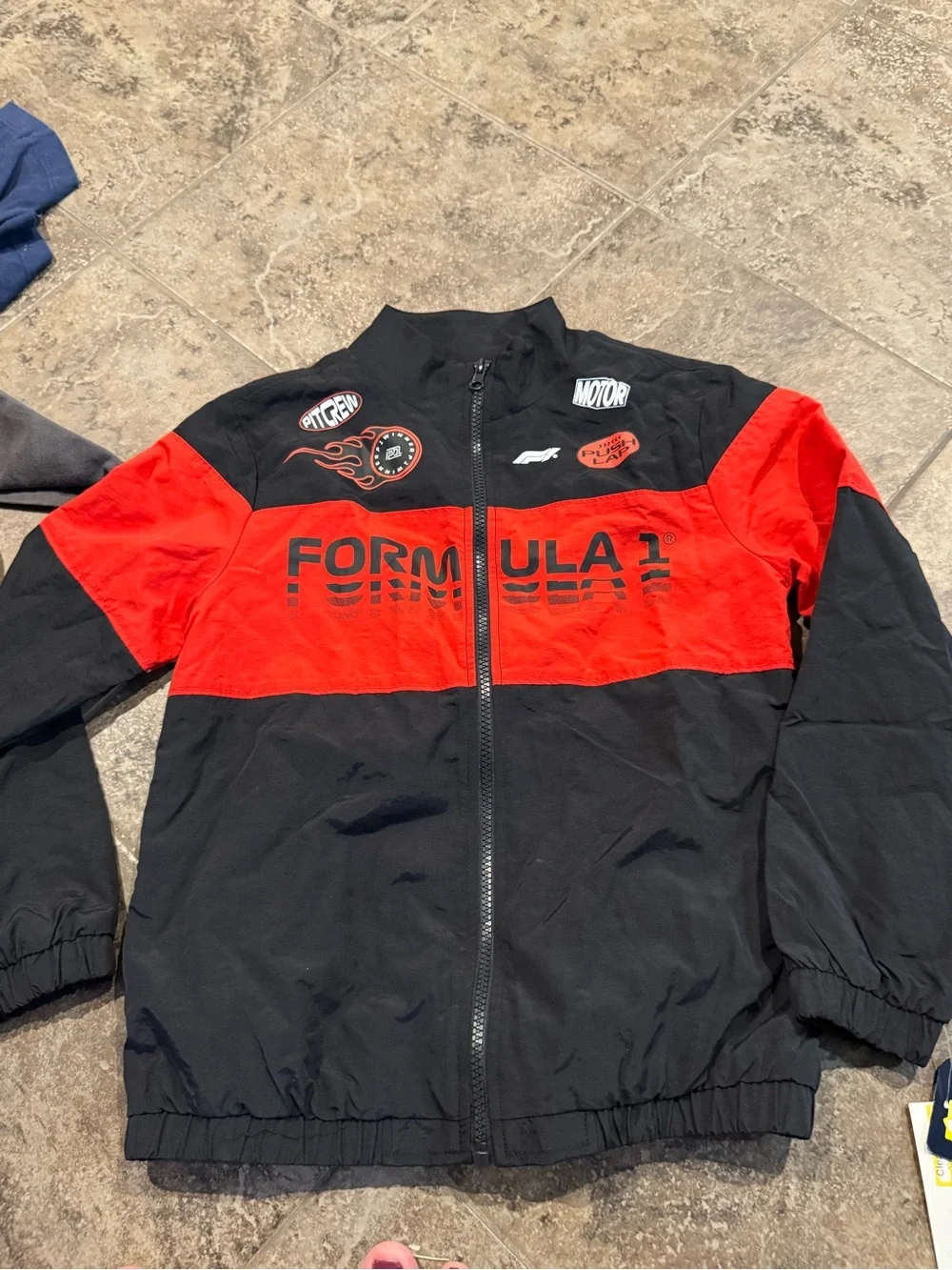 🍗Formula 1 kids Black & Red Racing Zip Jacket